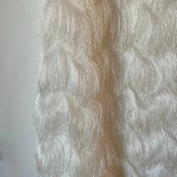 Halfpenny London Ivy Fringe Maxi Skirt White Ivory Satin Size 4/6 NWT - Picture 7 of 13